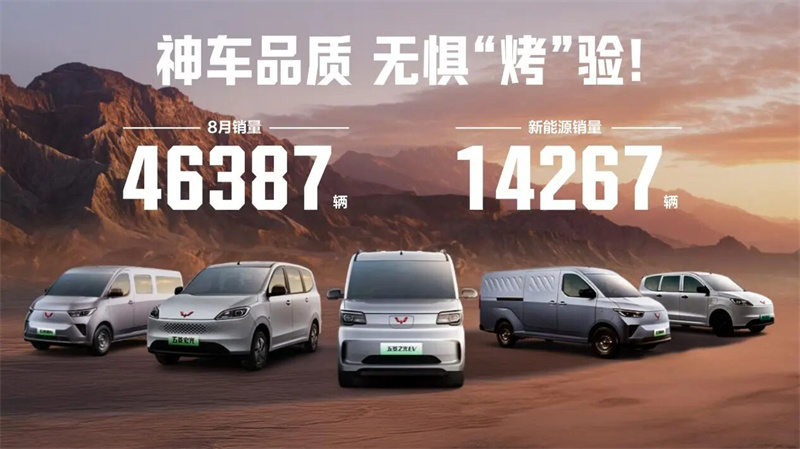תוצאות הקיץ נמצאות! Wuling Red Label מכרה 46,387 יחידות באוגוסט, כאשר רכבי אנרגיה חדשים מהווים נתח חודשי שיא של 31%.